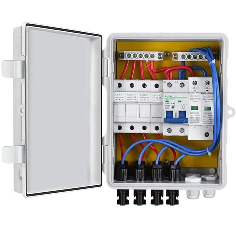 4 string junction box|4 String PV Combiner Box with Lightning Arrester.